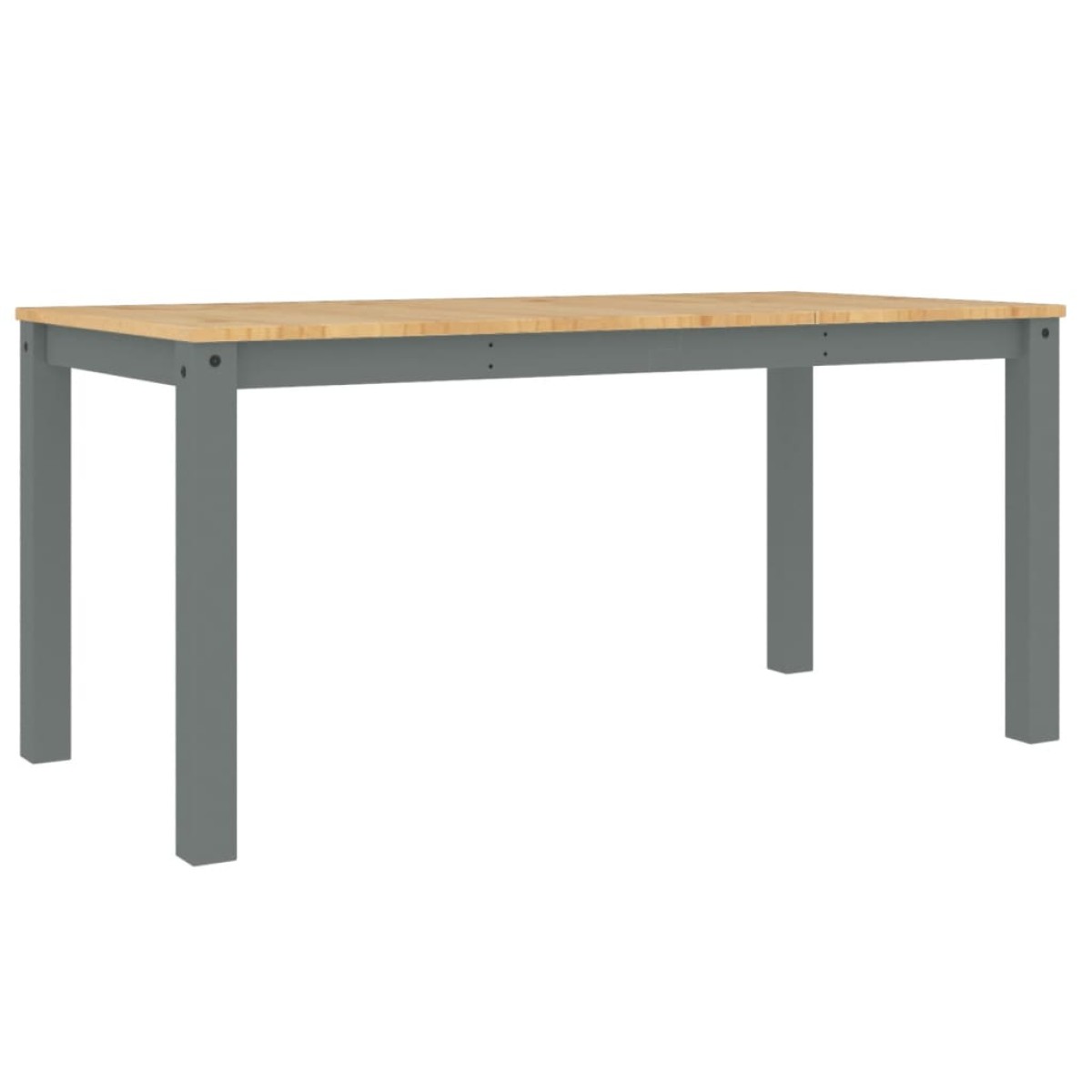 vidaXL Τραπεζαρία PANAMA Γκρι 160 x 80 x 75 εκ. από Μασίφ Ξύλο Πεύκου