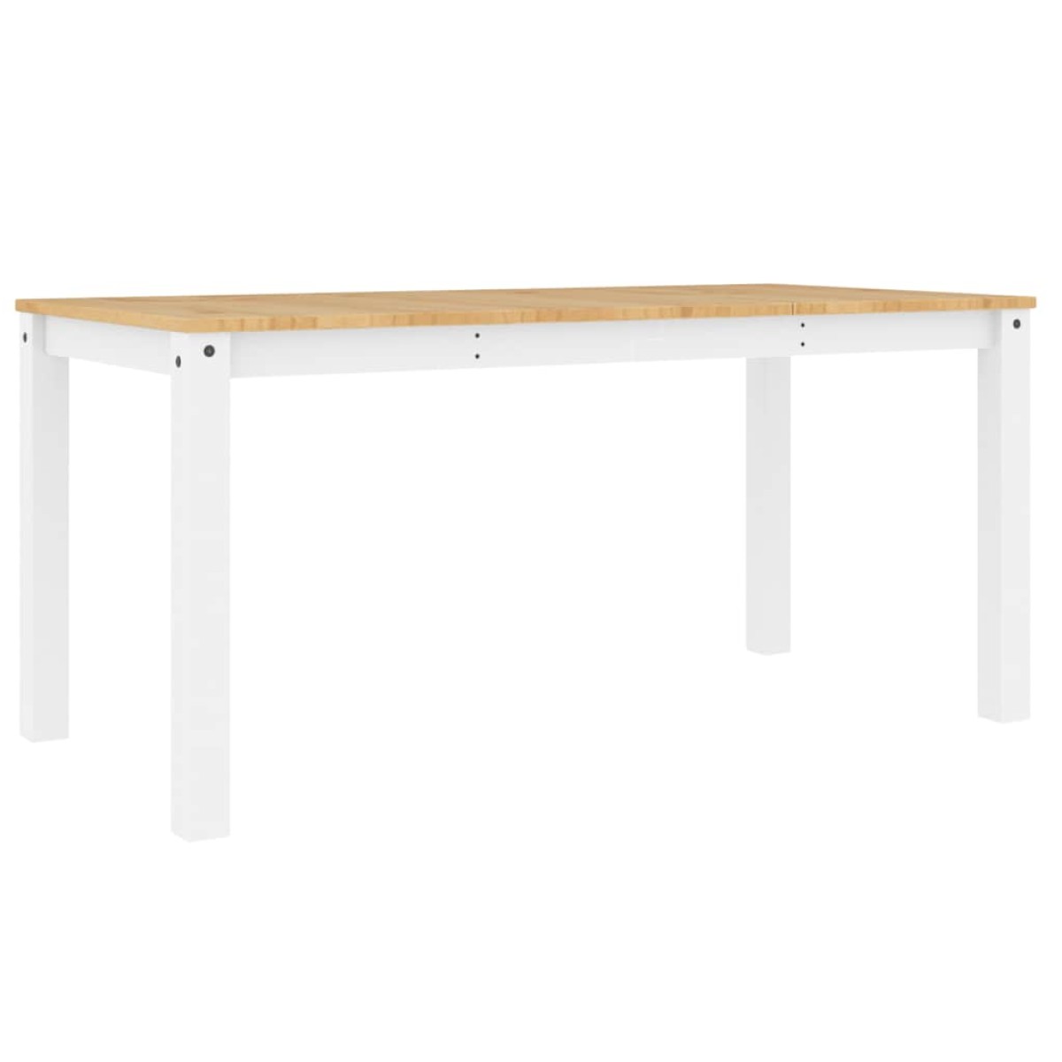 vidaXL Τραπεζαρία PANAMA Λευκό 160 x 80 x 75 εκ. από Μασίφ Ξύλο Πεύκου