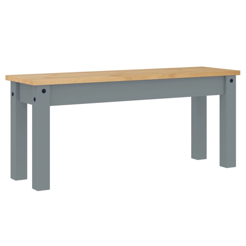 vidaXL Πάγκος Τραπεζαρίας PANAMA Γκρι 105x30x45 εκ. Μασίφ Ξύλο Πεύκου