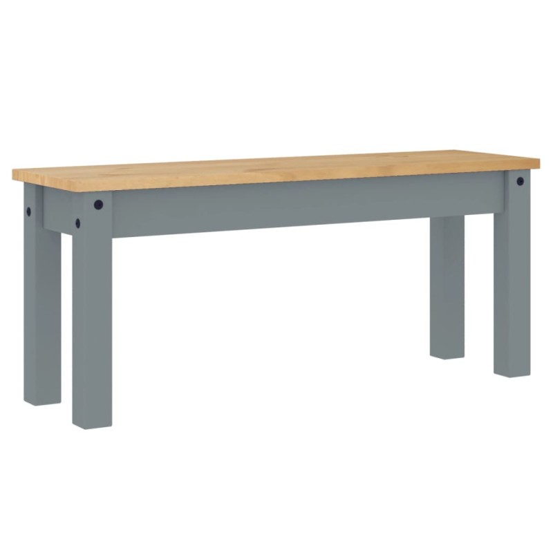 vidaXL Πάγκος Τραπεζαρίας PANAMA Γκρι 105x30x45 εκ. Μασίφ Ξύλο Πεύκου