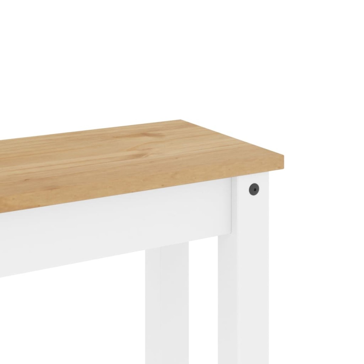 vidaXL Πάγκος Τραπεζαρίας PANAMA Λευκό 105x30x45 εκ. Μασίφ Ξύλο Πεύκου