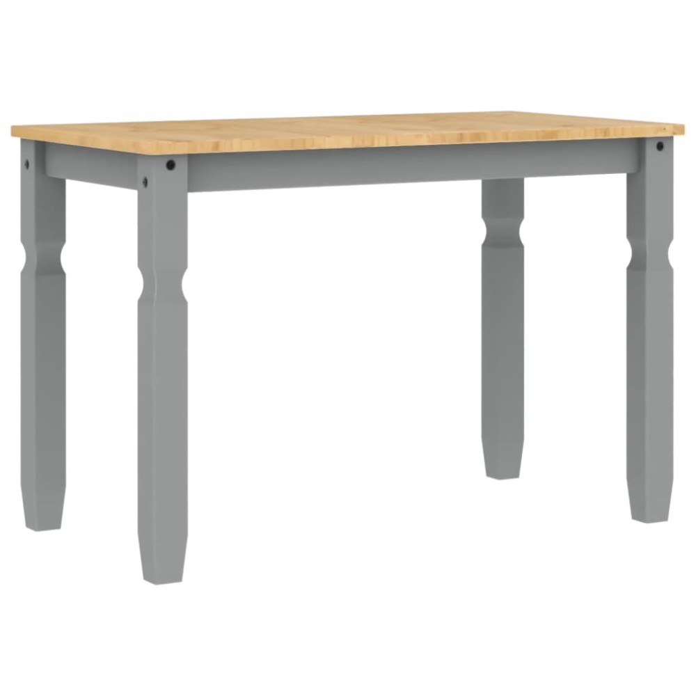 vidaXL Τραπεζαρία Corona Γκρι 112 x 60 x 75 εκ. από Μασίφ Ξύλο Πεύκου