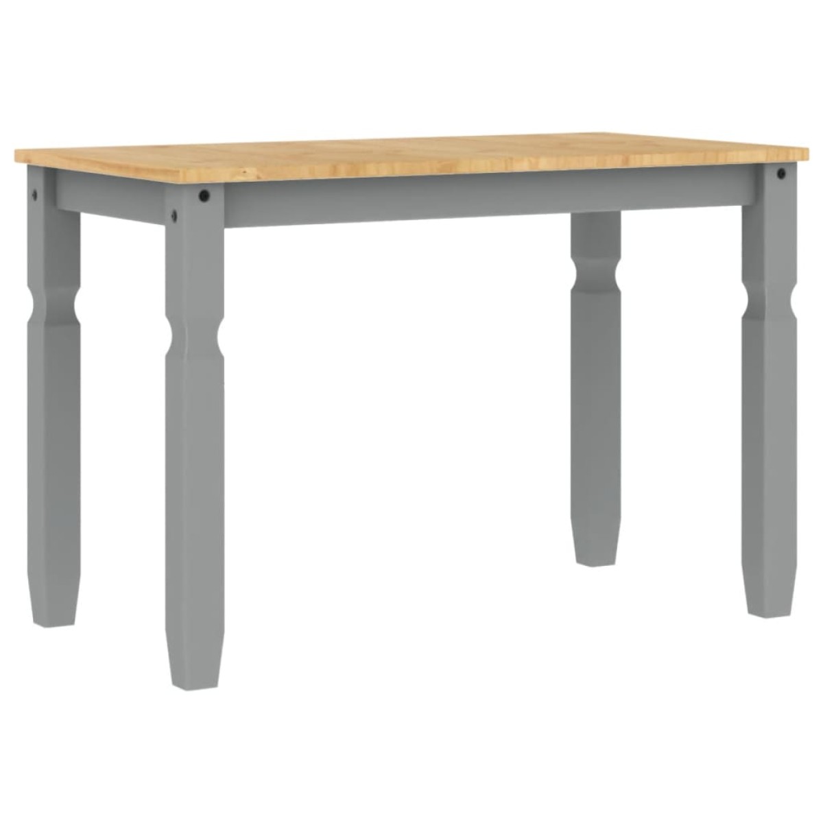 vidaXL Τραπεζαρία Corona Γκρι 112 x 60 x 75 εκ. από Μασίφ Ξύλο Πεύκου