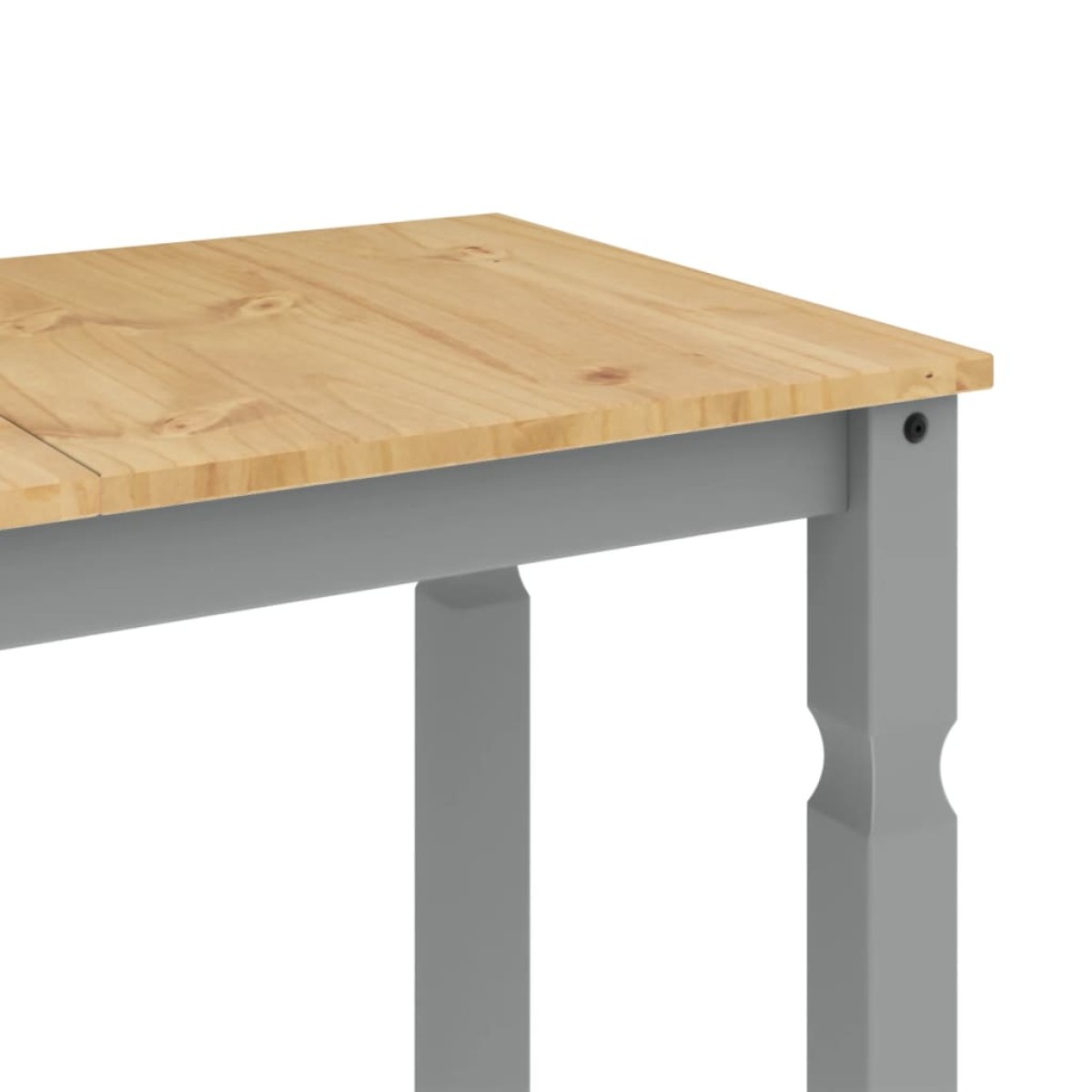 vidaXL Τραπεζαρία Corona Γκρι 112 x 60 x 75 εκ. από Μασίφ Ξύλο Πεύκου