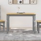 vidaXL Τραπεζαρία Corona Γκρι 112 x 60 x 75 εκ. από Μασίφ Ξύλο Πεύκου