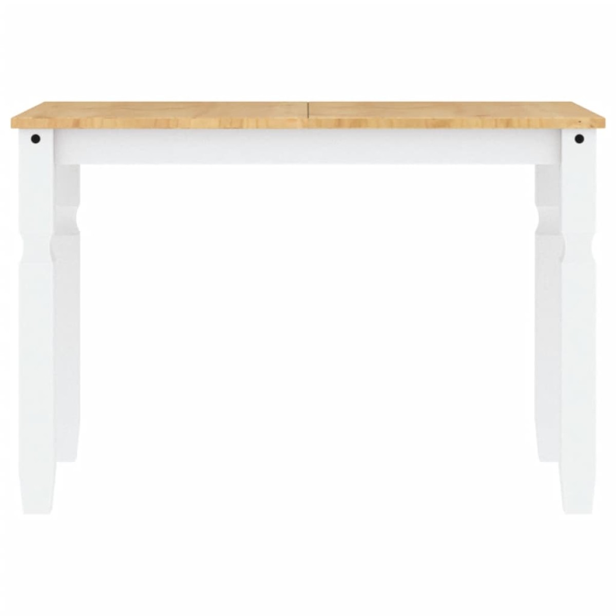 vidaXL Τραπεζαρία Corona Λευκό 112 x 60 x 75 εκ. από Μασίφ Ξύλο Πεύκου