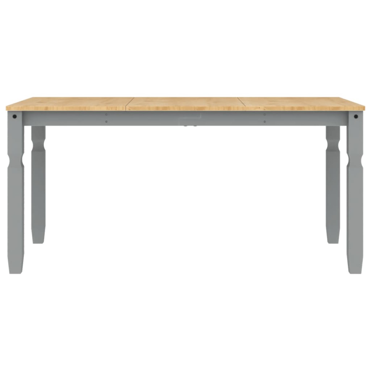 vidaXL Τραπεζαρία Corona Γκρι 160 x 80 x 75 εκ. από Μασίφ Ξύλο Πεύκου