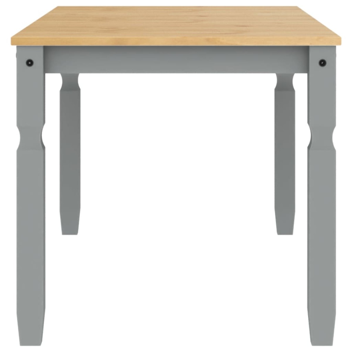 vidaXL Τραπεζαρία Corona Γκρι 160 x 80 x 75 εκ. από Μασίφ Ξύλο Πεύκου