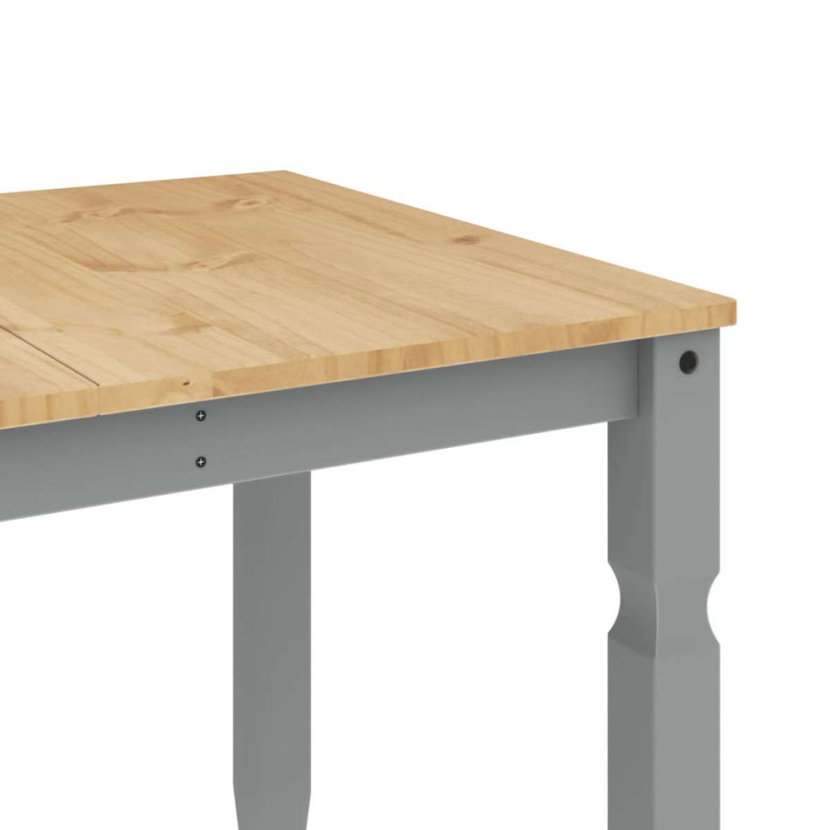 vidaXL Τραπεζαρία Corona Γκρι 160 x 80 x 75 εκ. από Μασίφ Ξύλο Πεύκου