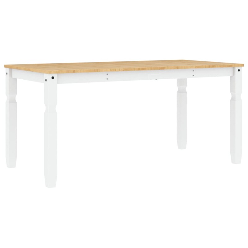 vidaXL Τραπεζαρία Corona Λευκό 160 x 80 x 75 εκ. από Μασίφ Ξύλο Πεύκου