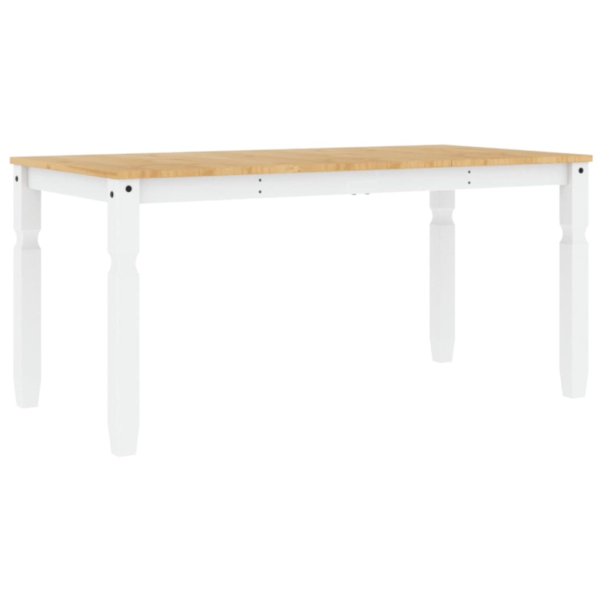 vidaXL Τραπεζαρία Corona Λευκό 160 x 80 x 75 εκ. από Μασίφ Ξύλο Πεύκου