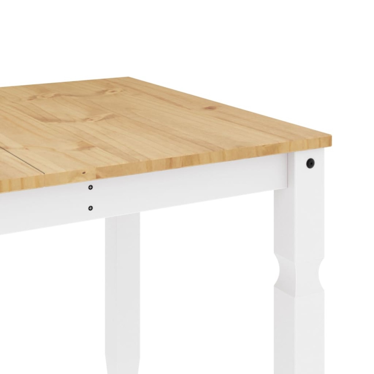 vidaXL Τραπεζαρία Corona Λευκό 160 x 80 x 75 εκ. από Μασίφ Ξύλο Πεύκου
