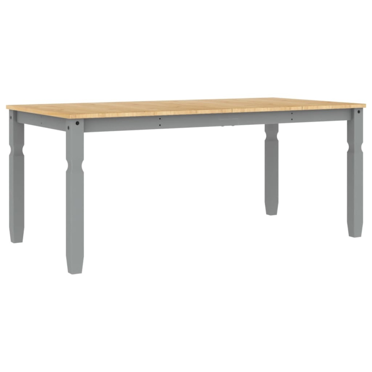 vidaXL Τραπεζαρία Corona Γκρι 180 x 90 x 75 εκ. από Μασίφ Ξύλο Πεύκου
