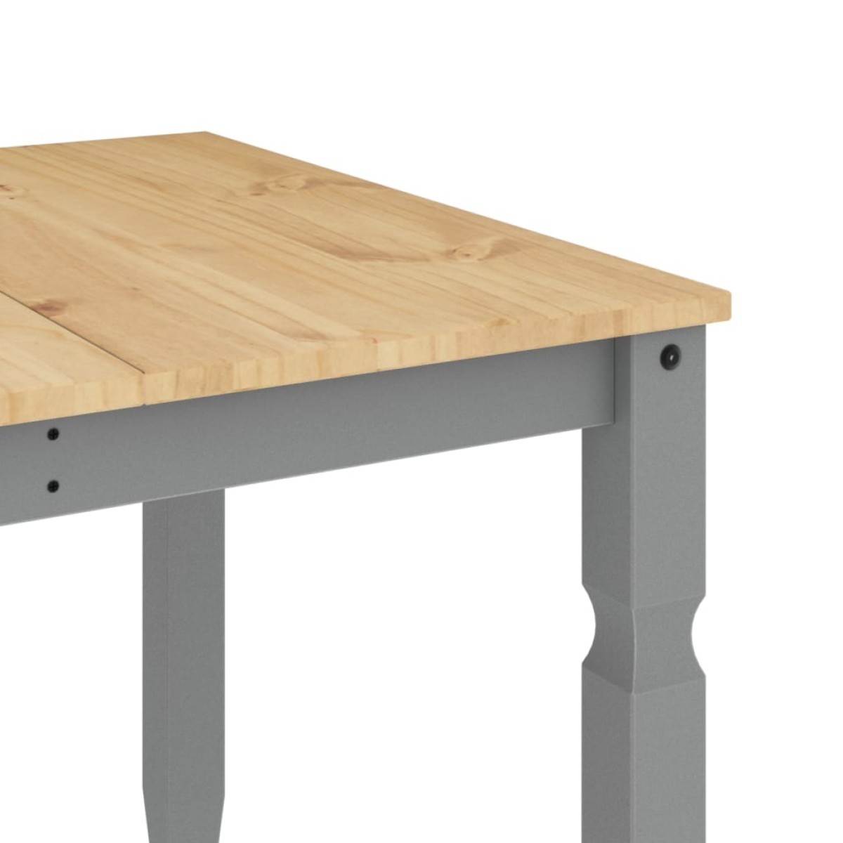 vidaXL Τραπεζαρία Corona Γκρι 180 x 90 x 75 εκ. από Μασίφ Ξύλο Πεύκου