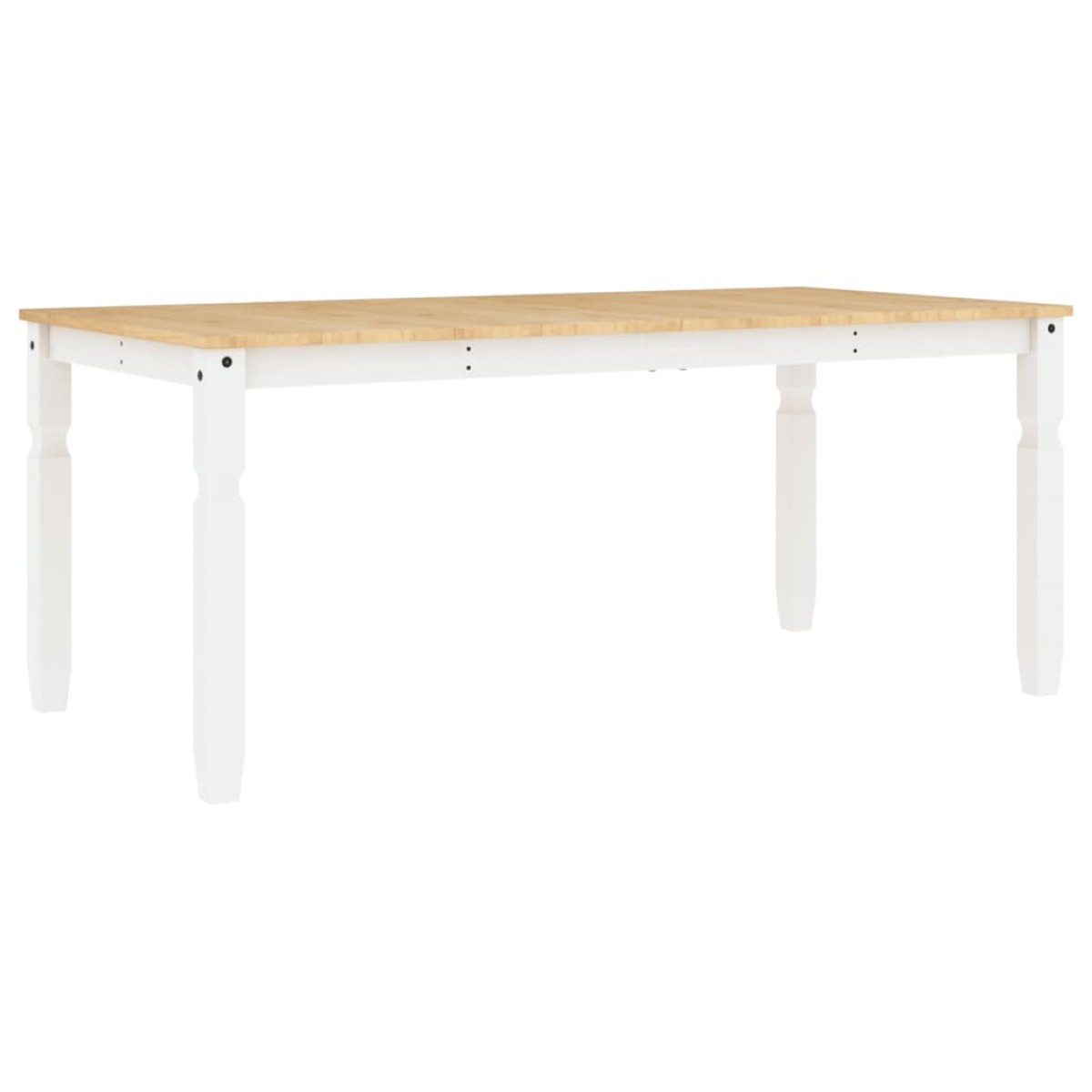 vidaXL Τραπεζαρία Corona Λευκό 180 x 90 x 75 εκ. από Μασίφ Ξύλο Πεύκου