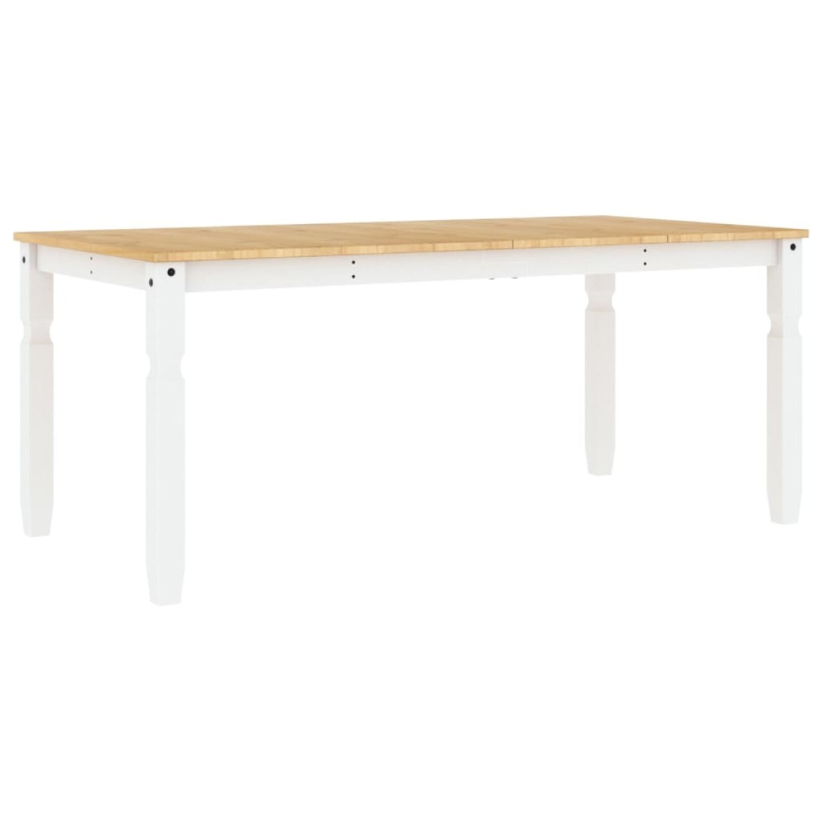 vidaXL Τραπεζαρία Corona Λευκό 180 x 90 x 75 εκ. από Μασίφ Ξύλο Πεύκου