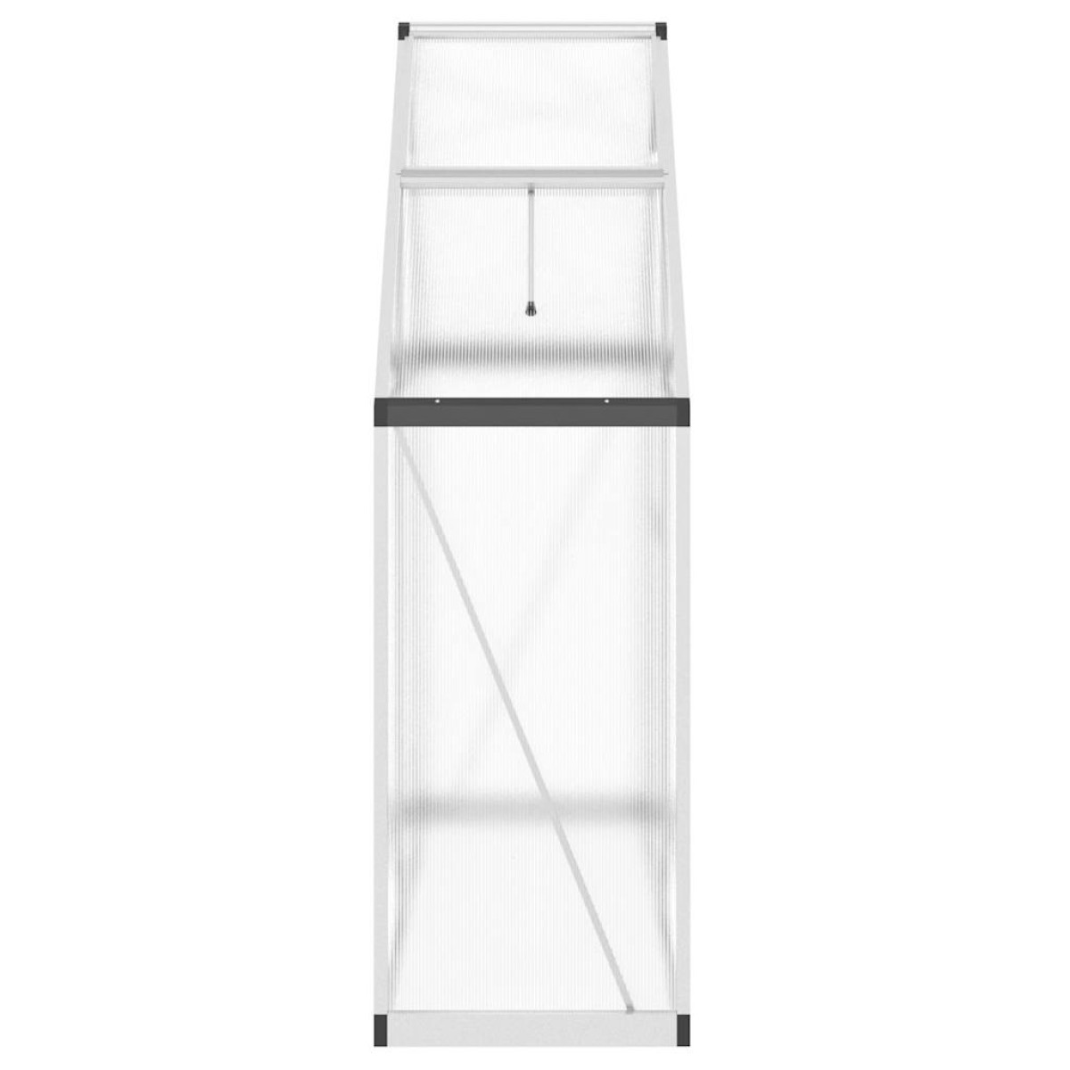 vidaXL Θερμοκήπιο με Πλαίσιο Βάσης Ασημί 169x58x195 εκ. Αλουμινίου