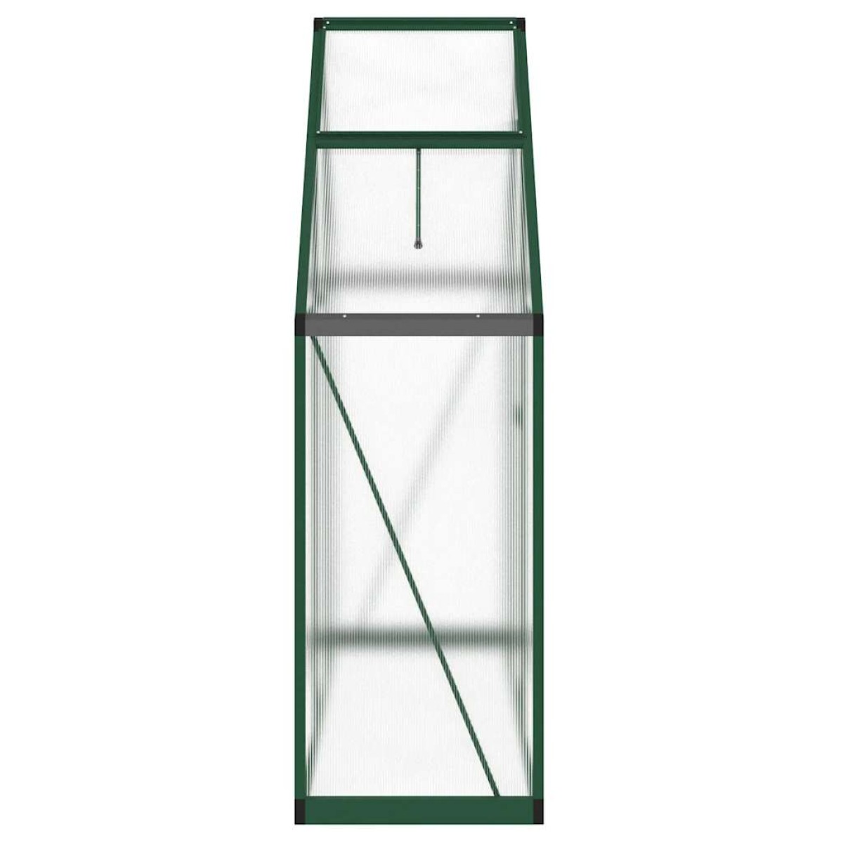 vidaXL Θερμοκήπιο με Πλαίσιο Βάσης Πράσινο 169x58x195 εκ. Αλουμινίου