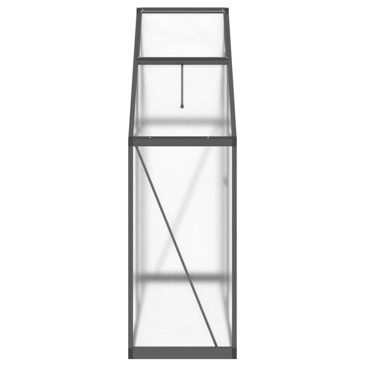 vidaXL Θερμοκήπιο με Πλαίσιο Βάσης Ανθρακί 169x58x195 εκ. Αλουμίνιο