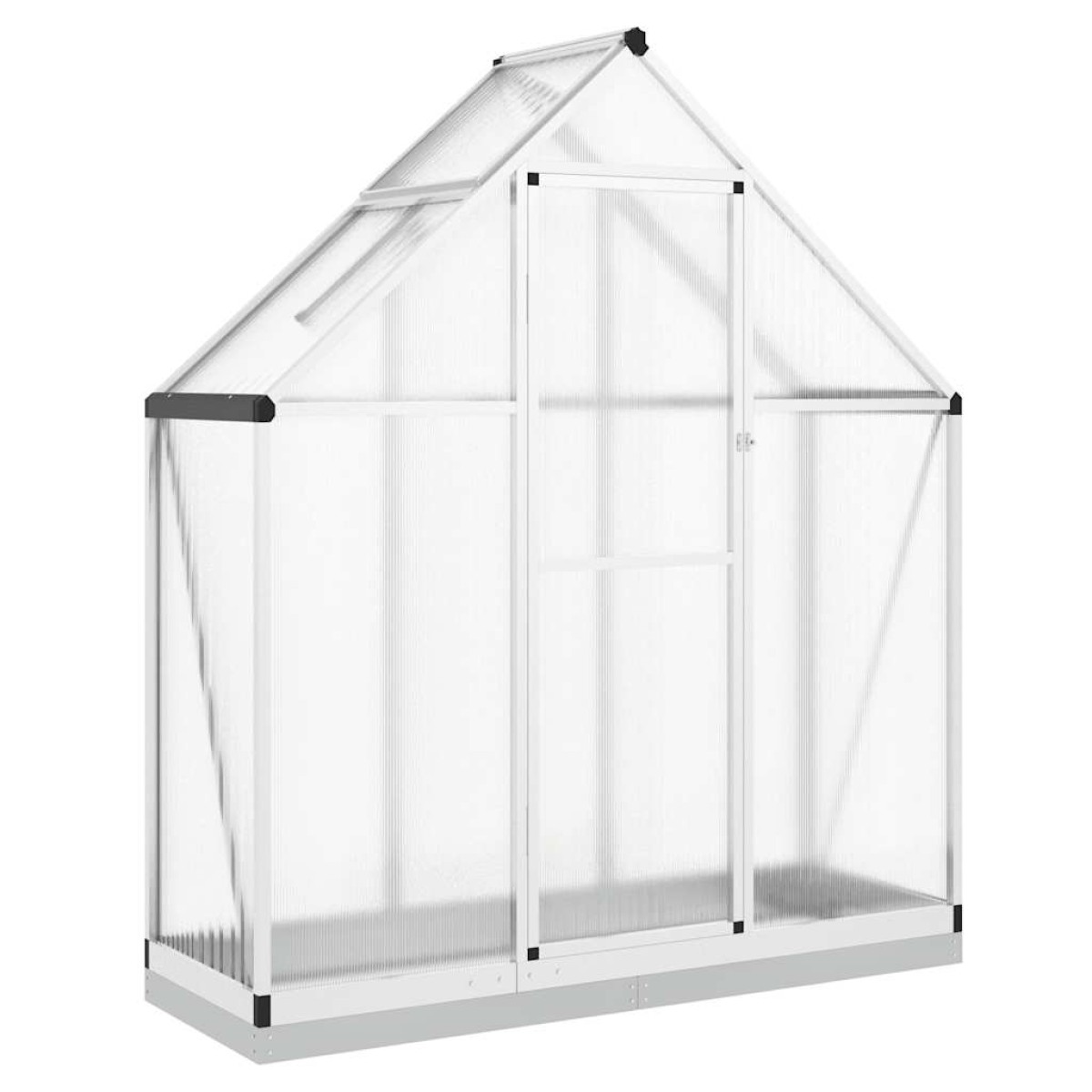 vidaXL Θερμοκήπιο με Πλαίσιο Βάσης Ασημί 169x58x202 εκ. Αλουμίνιο