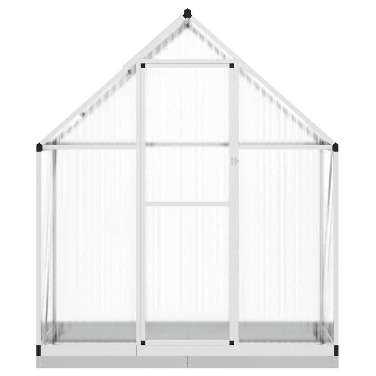 vidaXL Θερμοκήπιο με Πλαίσιο Βάσης Ασημί 169x58x202 εκ. Αλουμίνιο