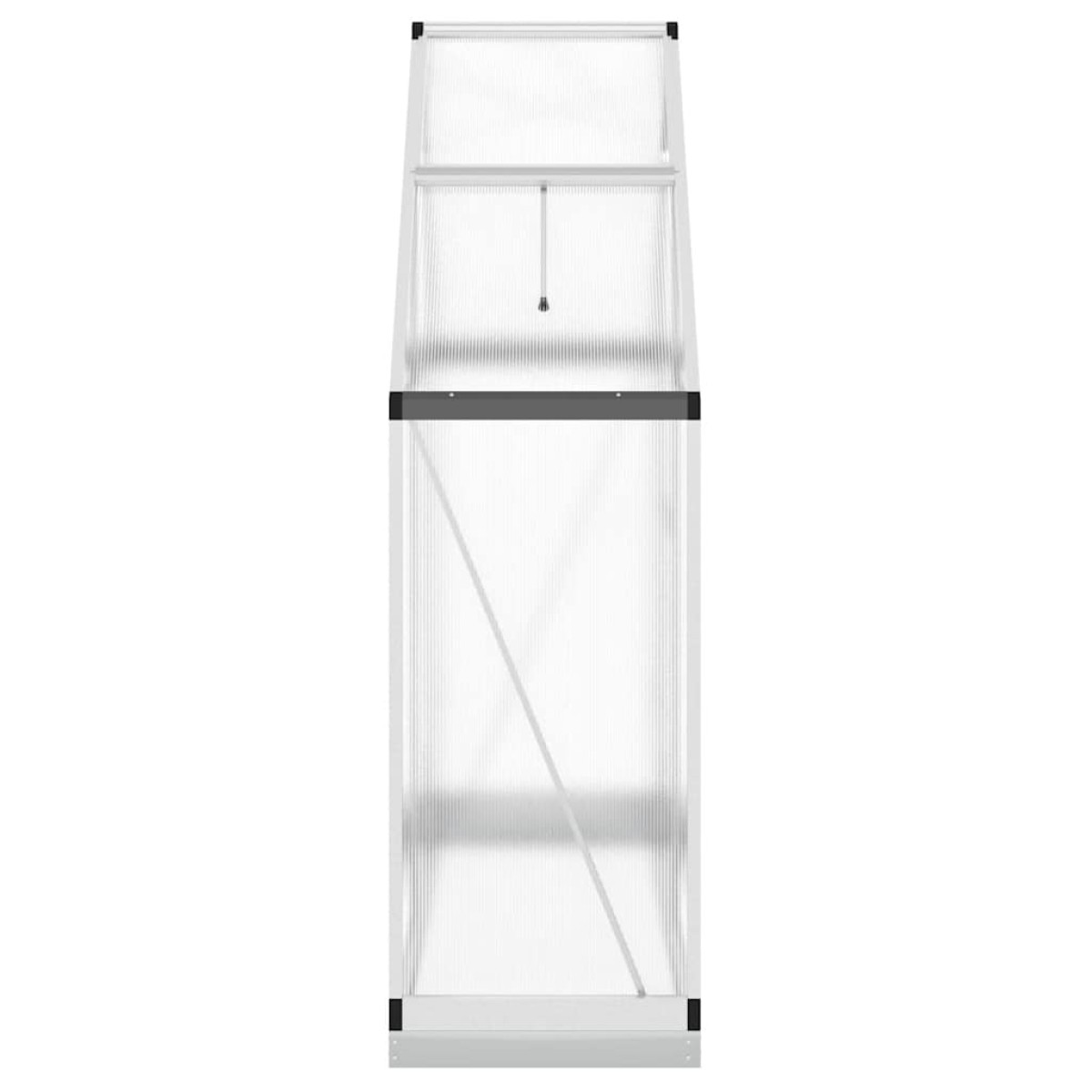 vidaXL Θερμοκήπιο με Πλαίσιο Βάσης Ασημί 169x58x202 εκ. Αλουμίνιο