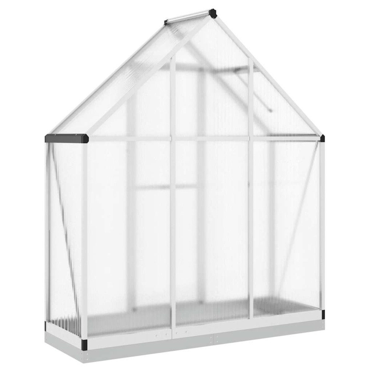 vidaXL Θερμοκήπιο με Πλαίσιο Βάσης Ασημί 169x58x202 εκ. Αλουμίνιο