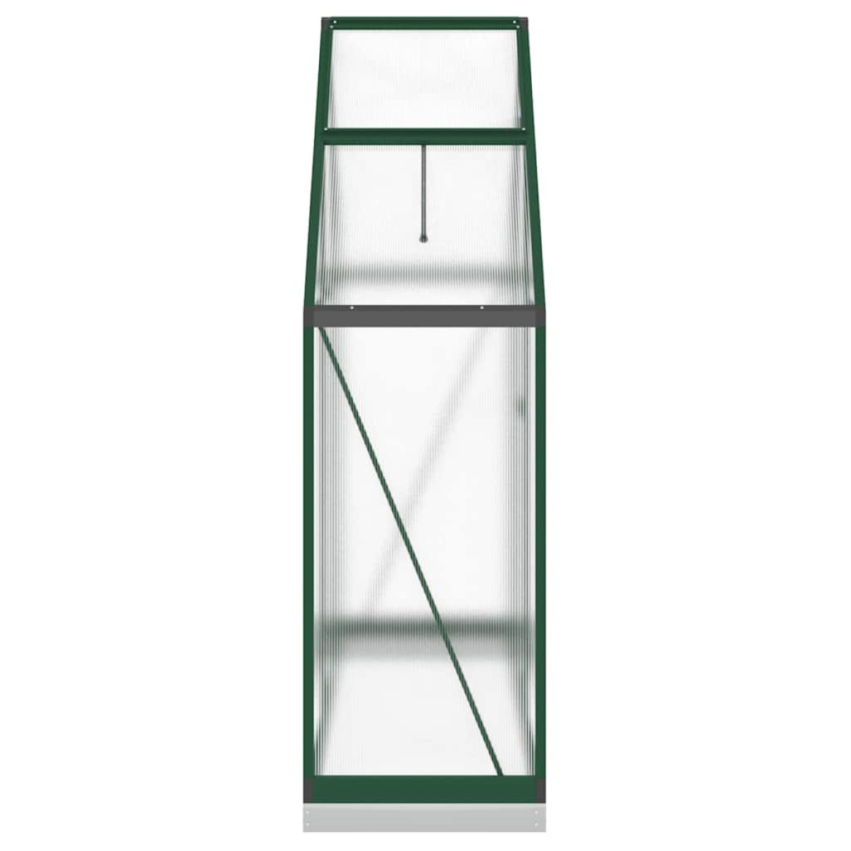 vidaXL Θερμοκήπιο με Πλαίσιο Βάσης Πράσινο 169x58x202 εκ. Αλουμίνιο