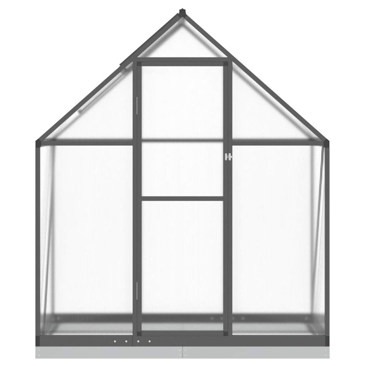 vidaXL Θερμοκήπιο με Πλαίσιο Βάσης Ανθρακί 169x58x202 εκ. Αλουμίνιο