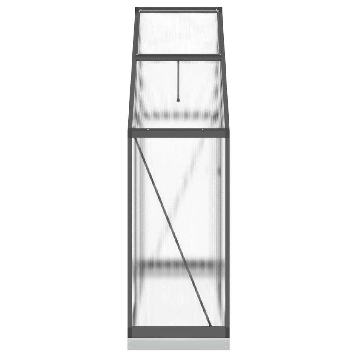 vidaXL Θερμοκήπιο με Πλαίσιο Βάσης Ανθρακί 169x58x202 εκ. Αλουμίνιο