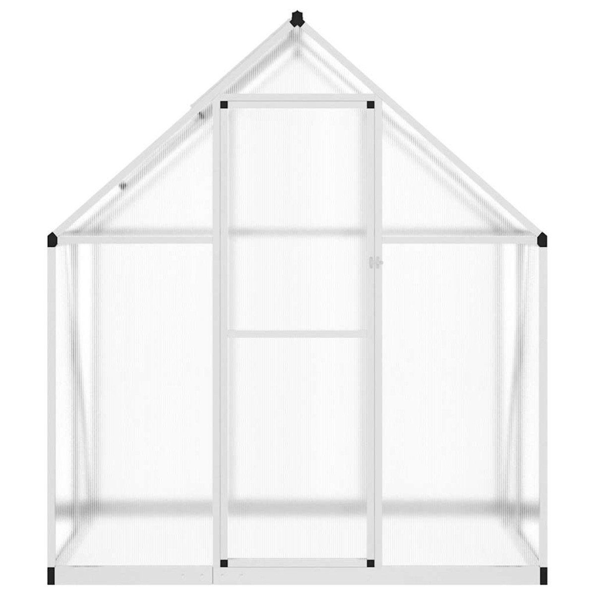 vidaXL Θερμοκήπιο με Πλαίσιο Βάσης Ασημί 169x114x195 εκ. Αλουμίνιο