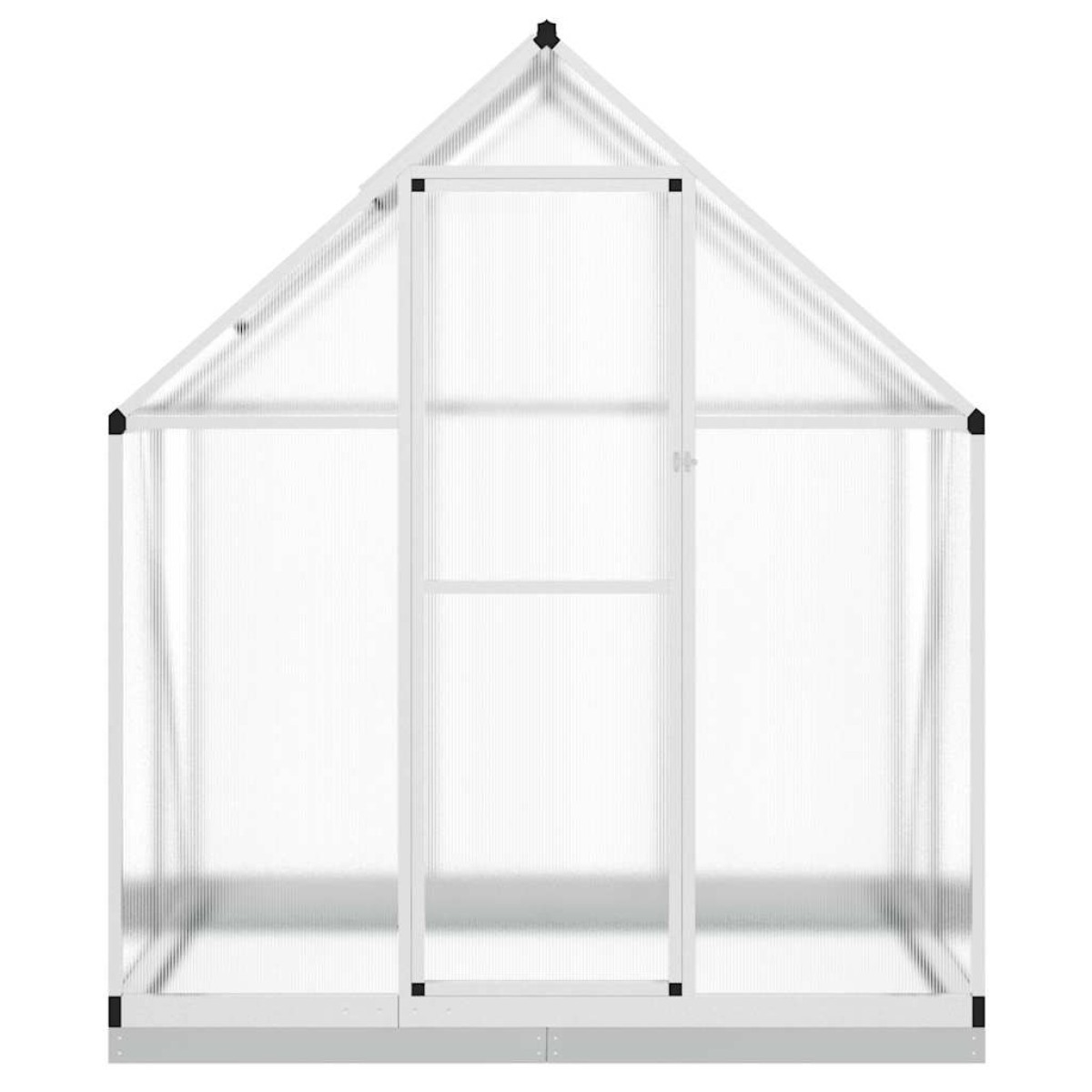 vidaXL Θερμοκήπιο με Πλαίσιο Βάσης Ασημί 169x114x202 εκ. Αλουμίνιο