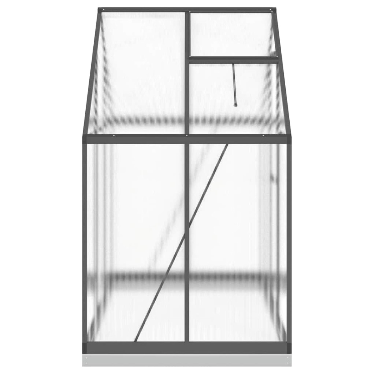 vidaXL Θερμοκήπιο με Πλαίσιο Βάσης Ανθρακί 169x114x202 εκ. Αλουμίνιο