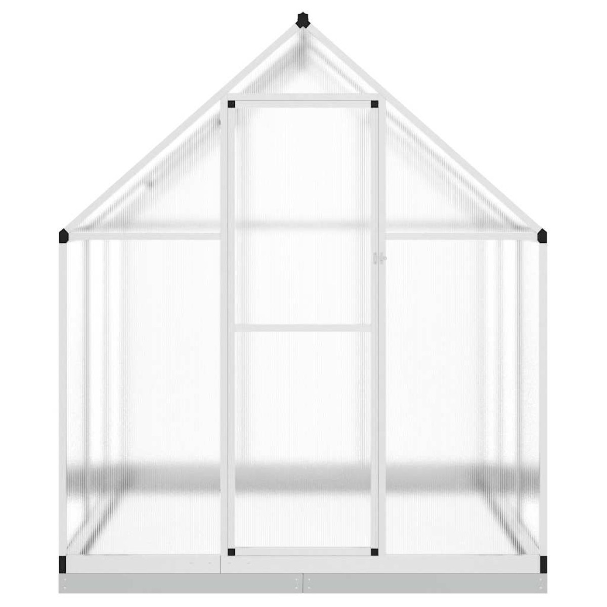 vidaXL Θερμοκήπιο με Πλαίσιο Βάσης Ασημί 169x169x202 εκ. Αλουμίνιο