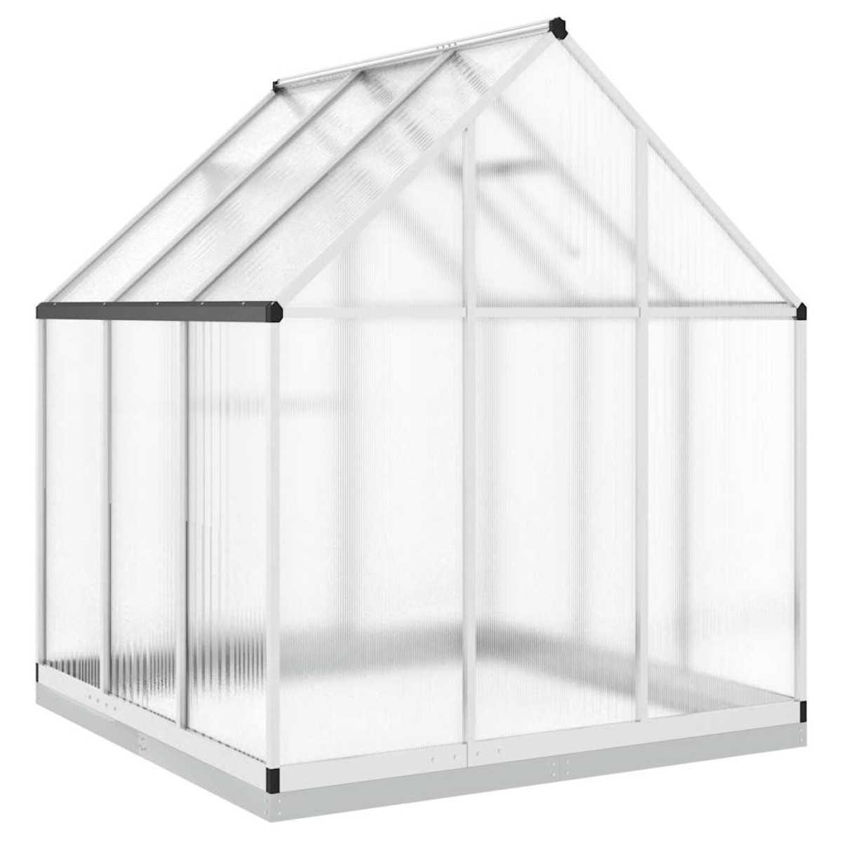 vidaXL Θερμοκήπιο με Πλαίσιο Βάσης Ασημί 169x169x202 εκ. Αλουμίνιο