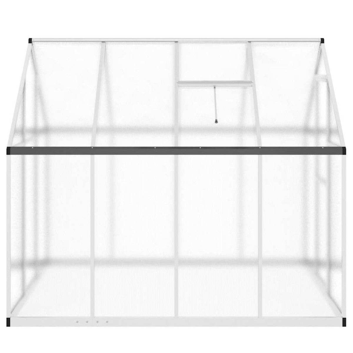 vidaXL Θερμοκήπιο με Πλαίσιο Βάσης Ασημί 224x169x195 εκ. Αλουμίνιο