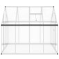 vidaXL Θερμοκήπιο με Πλαίσιο Βάσης Ασημί 224x169x195 εκ. Αλουμίνιο