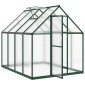 vidaXL Θερμοκήπιο με Πλαίσιο Βάσης Πράσινο 224x169x195 εκ. Αλουμινίου
