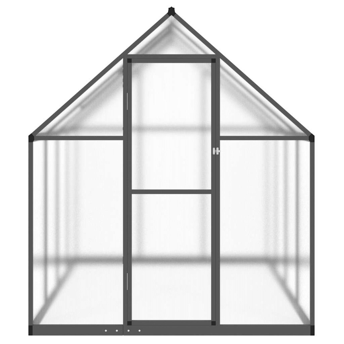 vidaXL Θερμοκήπιο με Πλαίσιο Βάσης Ανθρακί 224x169x195 εκ. Αλουμίνιο