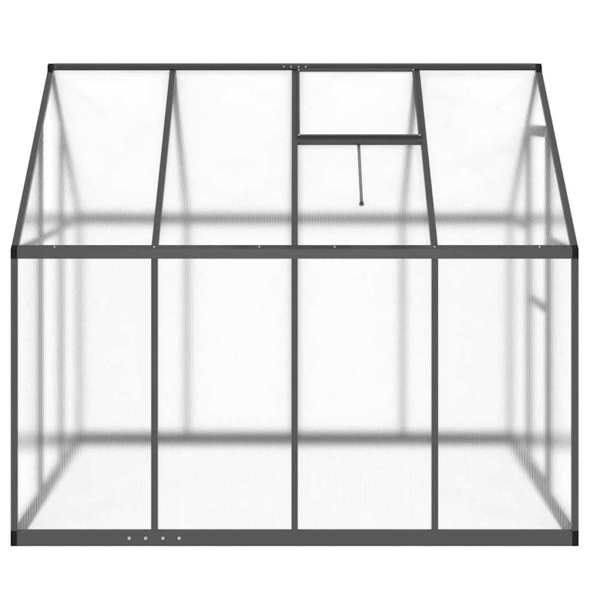 vidaXL Θερμοκήπιο με Πλαίσιο Βάσης Ανθρακί 224x169x195 εκ. Αλουμίνιο