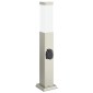 vidaXL Φωτιστικά Κολωνάκια με Πρίζα 3 τεμ. 50 εκ. από Ανοξείδωτο Ατσάλι IP44