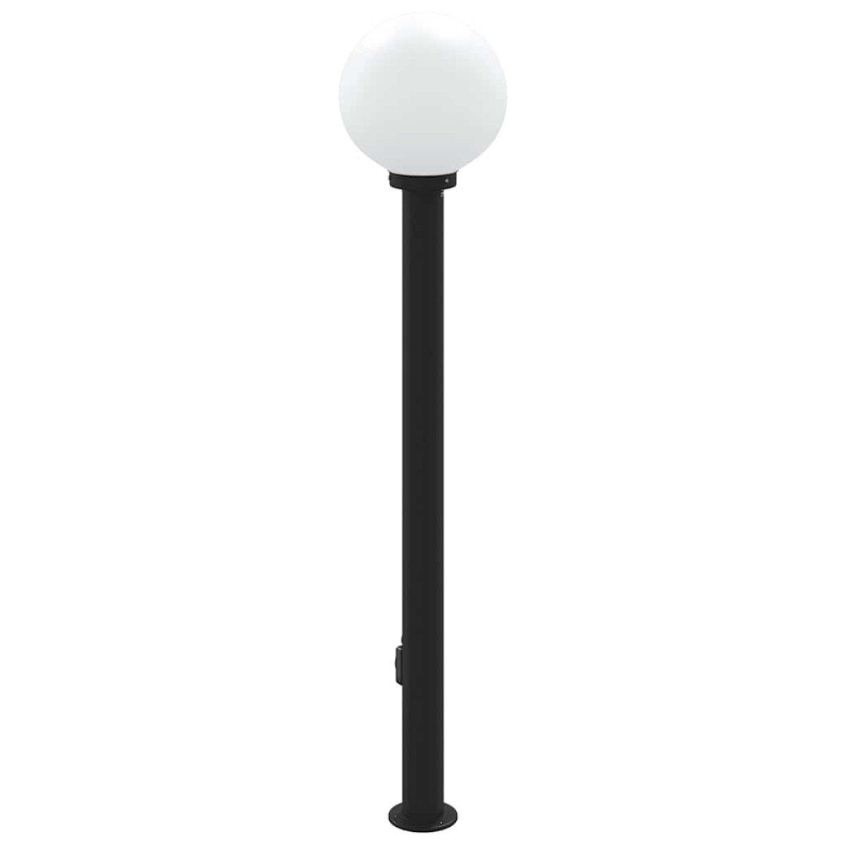 vidaXL Φωτιστικό Κολωνάκι με Πρίζα Μαύρο 120 εκ. IP44