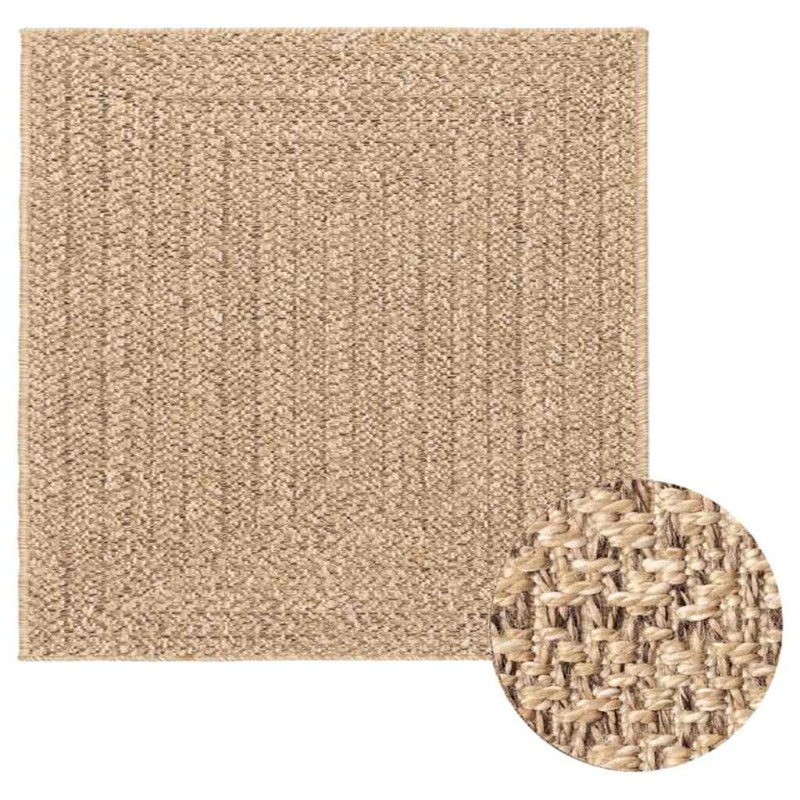 vidaXL Χαλί ZIZUR Όψη Γιούτας Εσωτ. & Εξωτ. Χώρου 120x120 εκ.