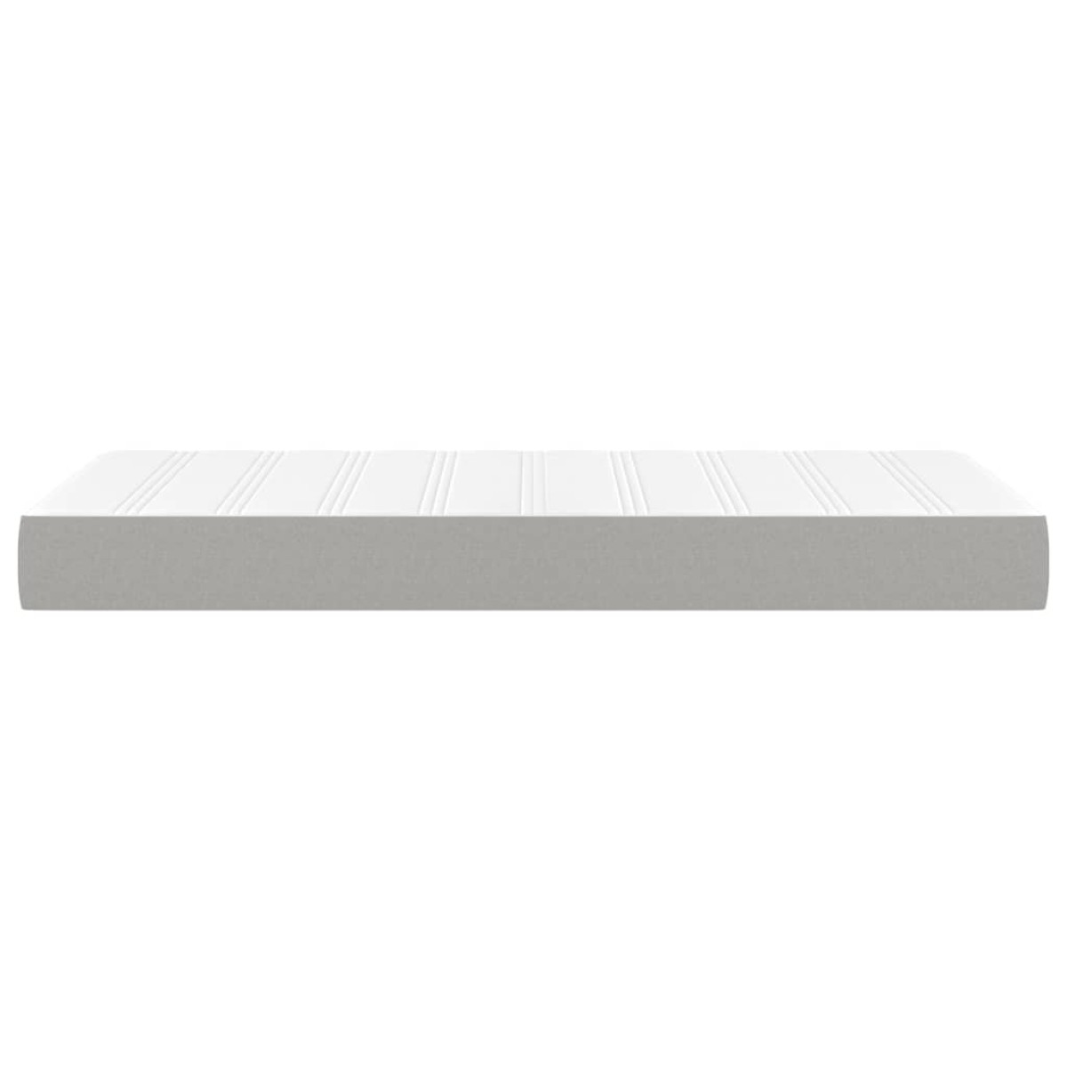 vidaXL Στρώμα με Pocket Springs Ανοιχτό Γκρι 120x190x20 εκ. Υφασμάτινο