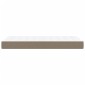 vidaXL Στρώμα με Pocket Springs Taupe 120x190x20 εκ. Υφασμάτινο