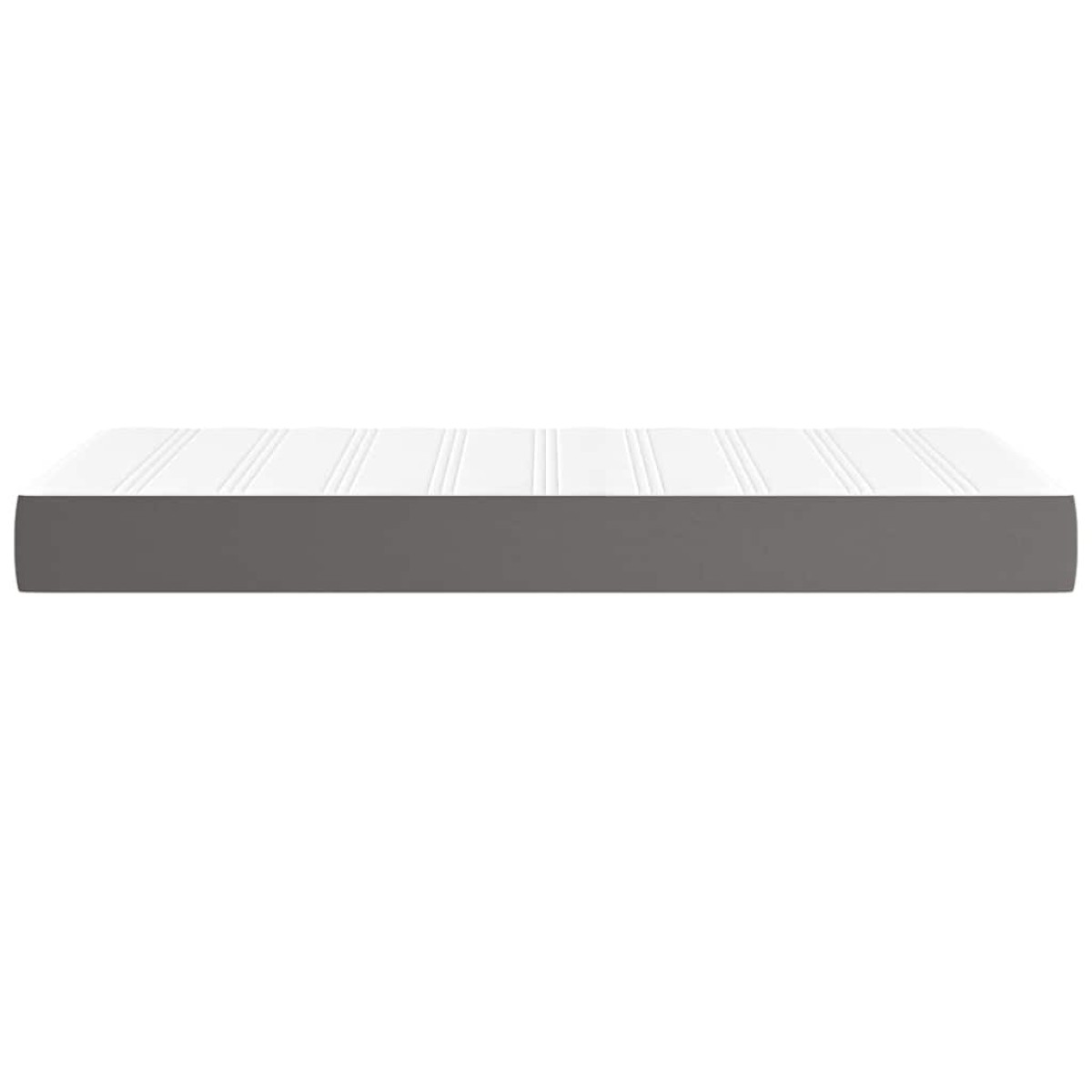 vidaXL Στρώμα με Pocket Springs Γκρι 120x190x20 εκ. Συνθετικό Δέρμα