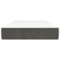 vidaXL Στρώμα με Pocket Springs Σκούρο Γκρι 120x190x20 εκ. Βελούδινο