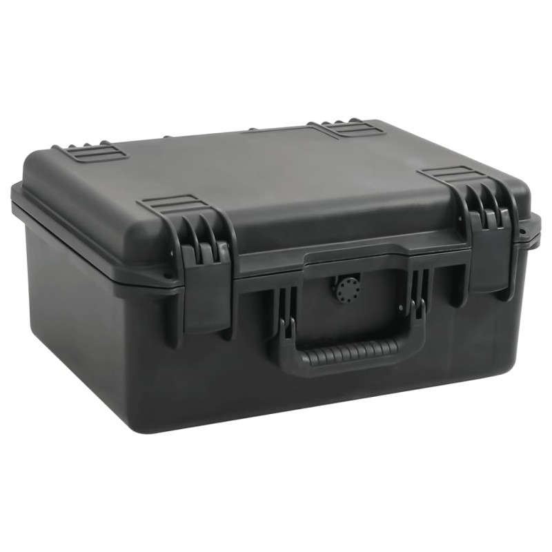 vidaXL Θήκη Πτήσης Φορητή Μαύρη 49x38x23 εκ. από Πολυπροπυλένιο