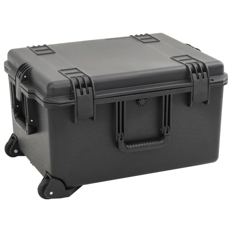 vidaXL Θήκη Πτήσης Φορητή Μαύρη 62,5x49,5x37 εκ. από Πολυπροπυλένιο