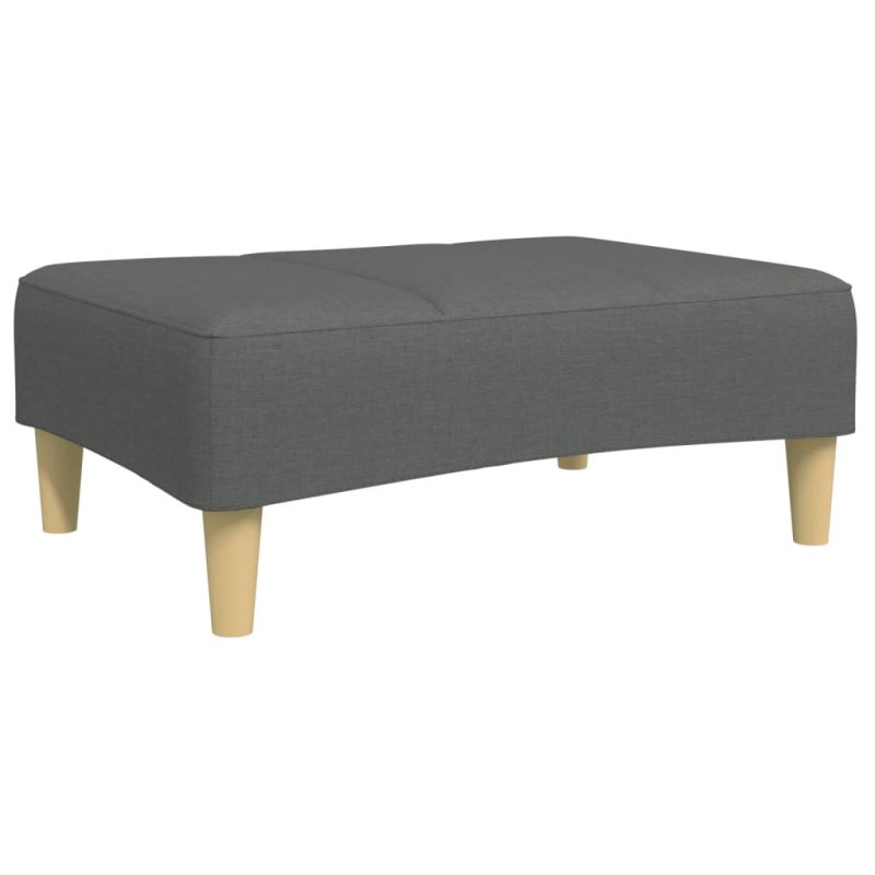 vidaXL Υποπόδιο Σκούρο Γκρι 77x55x31 εκ. Υφασμάτινο